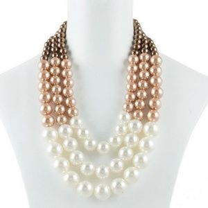 Allegro 3 Colors Pearl Layered Necklace Set
